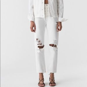 AGOLDE 90s FIT IN WHITE OUT